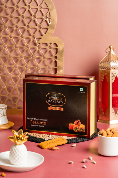 Gourmet Classic Gift Box of Chocolate Cashew Pistachio Baklava