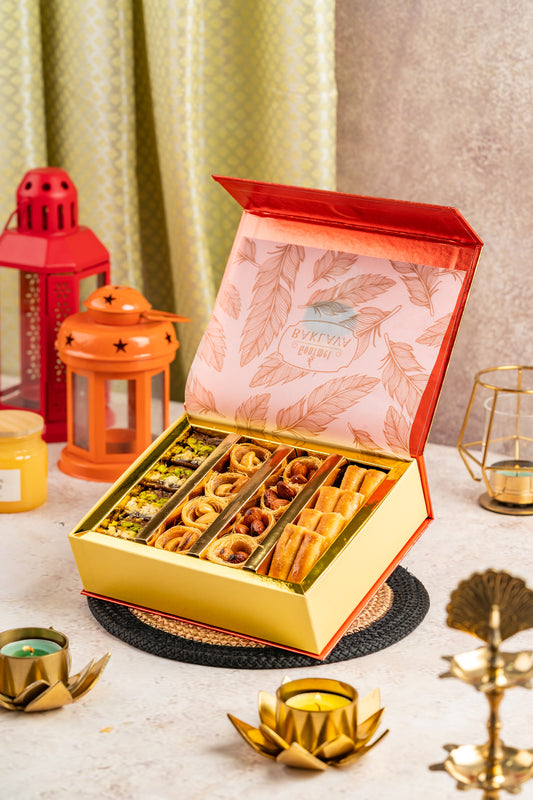 Decadent gift box of assorted baklava