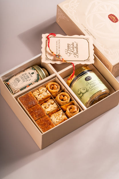 Bandhan Rakhi Sibling Bundle - multiple premium baklava gift hampers with rakhi