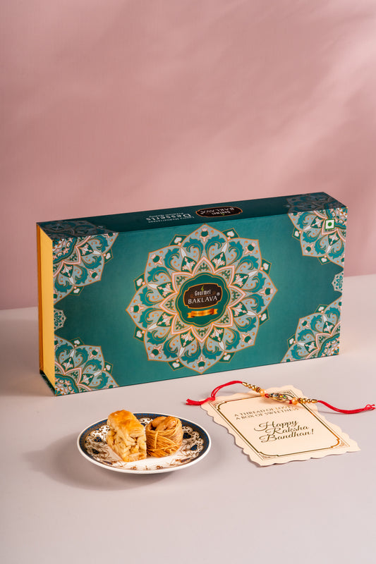 Assorted Baklava Rakhi Festive Gift Box