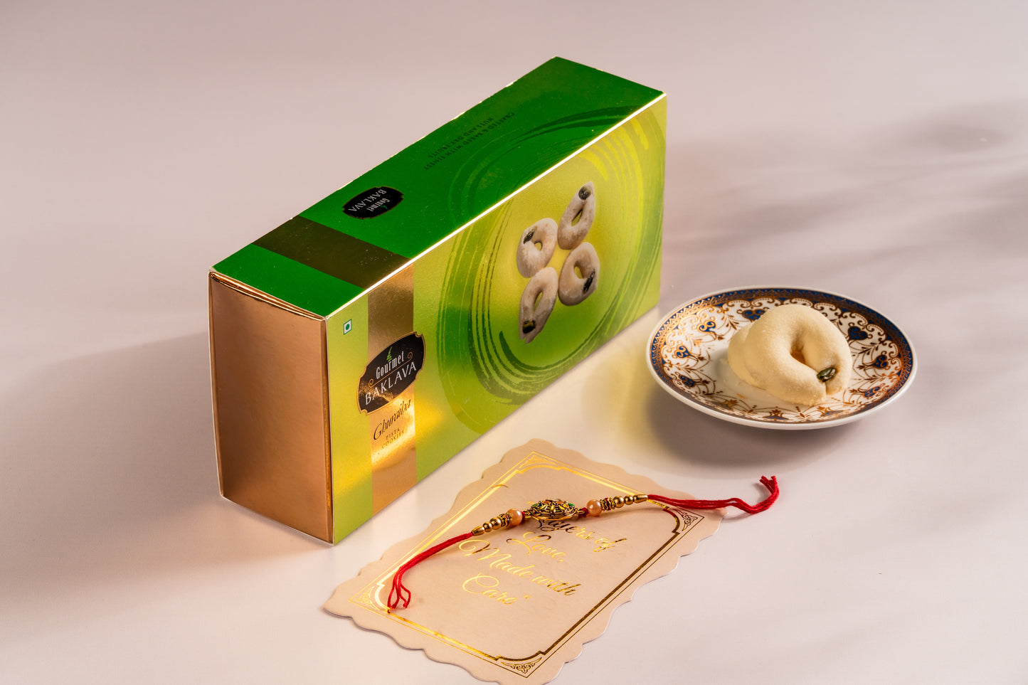 Pista-Almond Maamoul Cookie - Combo Rakhi Gift Box