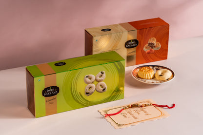 Pista-Almond Maamoul Cookie - Combo Rakhi Gift Box