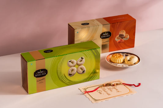 Pista-Almond Maamoul Cookie - Combo Rakhi Gift Box