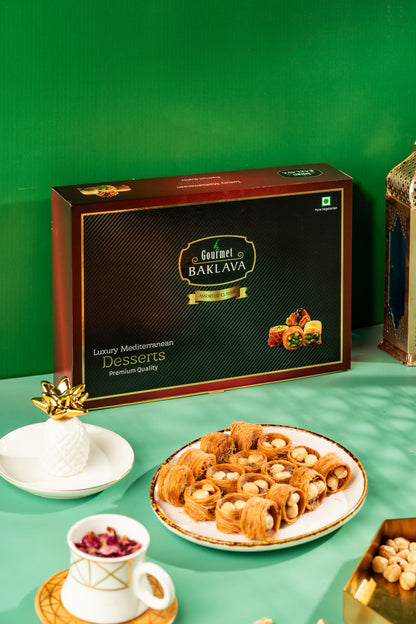 Gourmet Luxury Gift Box of Hazelnut Nest Baklava
