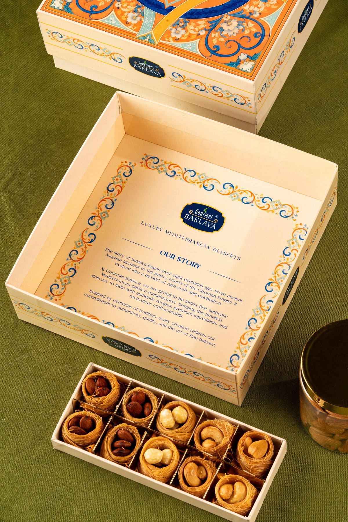 Luminary Diwali Gift Hamper - Assorted Nest Baklava & Dry Fruits